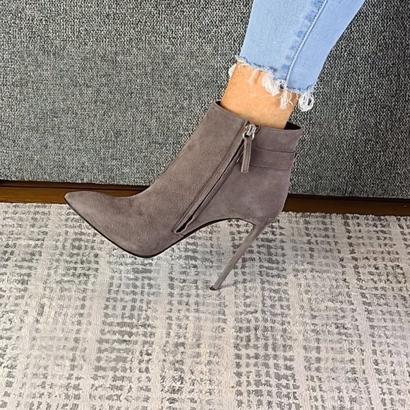 Giuseppe Zanotti Suede Ankle Boots Grey Sz 37.5EU - Picture 7 of 7